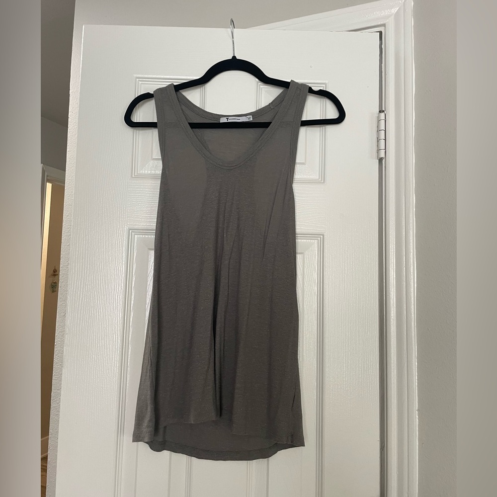 T by Alexander Wang Racerback Tank in Gray - XS